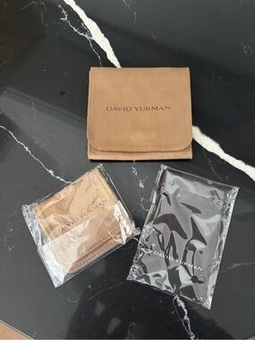 David Yurman Brown and Black Leather Travel Card & Key Holders